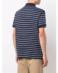 Мужская темно-сине-белая футболка-поло в горизонтальную полоску от Polo Ralph Lauren