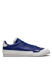 Мужские темно-сине-белые кожаные низкие кеды от Nike