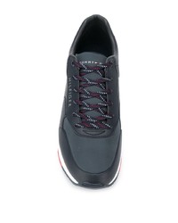 Мужские темно-сине-белые кожаные низкие кеды от Tommy Hilfiger