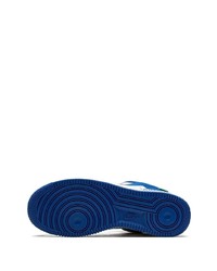 Мужские темно-сине-белые кожаные низкие кеды от Nike