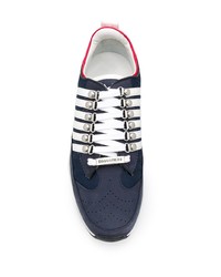 Мужские темно-сине-белые кроссовки от DSQUARED2