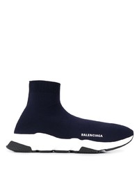 Мужские темно-сине-белые кроссовки от Balenciaga