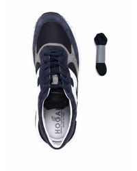 Мужские темно-сине-белые кроссовки от Hogan