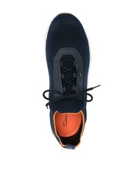 Мужские темно-сине-белые кроссовки от Santoni