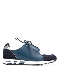 Мужские темно-сине-белые кроссовки от Emporio Armani
