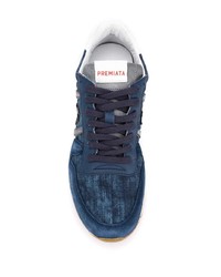 Мужские темно-сине-белые кроссовки от Premiata