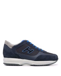 Мужские темно-сине-белые кроссовки от Hogan