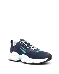 Мужские темно-сине-белые кроссовки от Armani Exchange