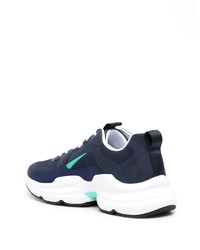 Мужские темно-сине-белые кроссовки от Armani Exchange