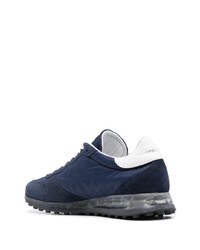 Мужские темно-сине-белые кроссовки от Roberto Cavalli