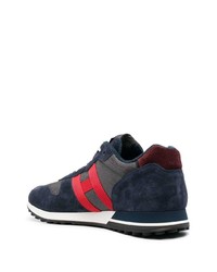 Мужские темно-сине-белые кроссовки от Hogan