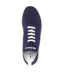 Мужские темно-сине-белые кроссовки от Kiton