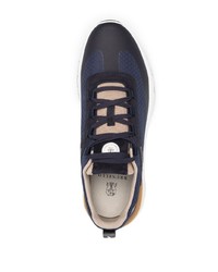 Мужские темно-сине-белые кроссовки от Brunello Cucinelli