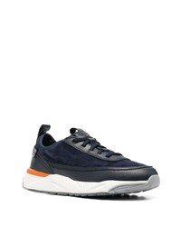 Мужские темно-сине-белые кроссовки от Santoni