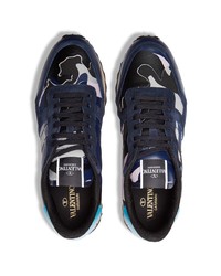 Мужские темно-сине-белые кроссовки от Valentino Garavani