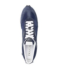 Мужские темно-сине-белые кроссовки от Doucal's