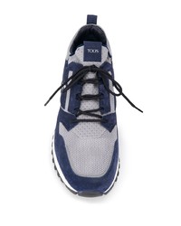 Мужские темно-сине-белые кроссовки от Tod's