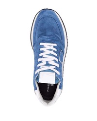 Мужские темно-сине-белые кроссовки от Philippe Model Paris