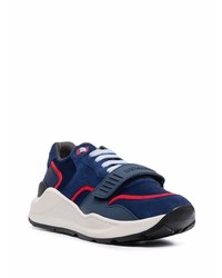 Мужские темно-сине-белые кроссовки от Burberry