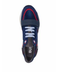 Мужские темно-сине-белые кроссовки от Burberry