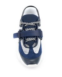 Мужские темно-сине-белые кроссовки от Moschino