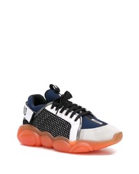 Мужские темно-сине-белые кроссовки от Moschino