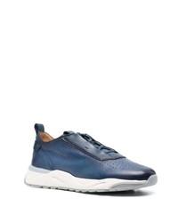 Мужские темно-сине-белые кроссовки от Santoni
