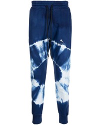 Мужские темно-сине-белые спортивные штаны с принтом тай-дай от Mauna Kea