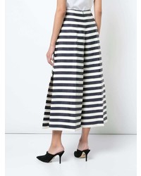 Темно-сине-белые широкие брюки от DELPOZO