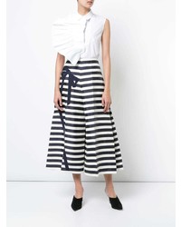 Темно-сине-белые широкие брюки от DELPOZO