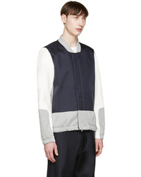 Мужской темно-сине-белый бомбер от Tim Coppens