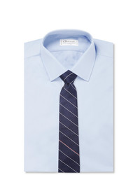 Мужской темно-сине-белый галстук в вертикальную полоску от Thom Browne