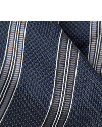 Мужской темно-сине-белый галстук в горизонтальную полоску от Tom Ford