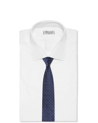 Мужской темно-сине-белый галстук в горошек от Hugo Boss