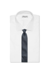 Мужской темно-сине-белый галстук с принтом от Giorgio Armani