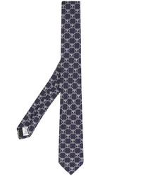 Мужской темно-сине-белый галстук с принтом от Moschino