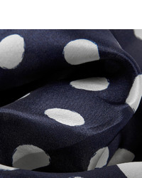Темно-сине-белый нагрудный платок в горошек от Paul Smith
