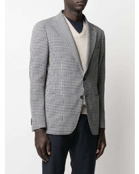 Мужской темно-сине-белый пиджак в клетку от Tagliatore