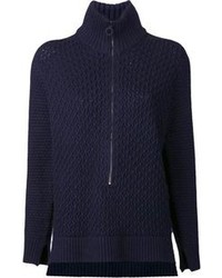 Женский темно-сине-белый свитер на молнии от 3.1 Phillip Lim