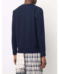 Мужской темно-сине-белый свитшот с принтом от Kiton