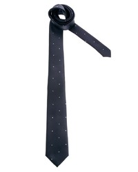 Мужской темно-сине-белый шерстяной галстук в горошек от Asos