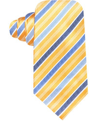 Темно-сине-желтый галстук в вертикальную полоску