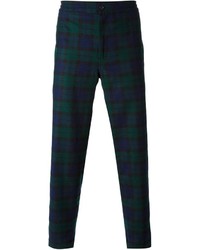 Мужские темно-сине-зеленые классические брюки в шотландскую клетку от Golden Goose Deluxe Brand