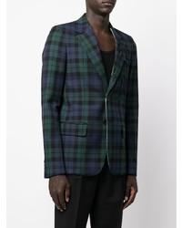Мужской темно-сине-зеленый пиджак в шотландскую клетку от Valentino