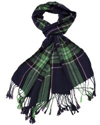 Мужской темно-сине-зеленый шарф в шотландскую клетку от Rag and Bone