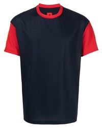 Мужская темно-сине-красная футболка с круглым вырезом от Ferrari