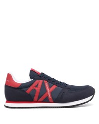 Мужские темно-сине-красные кроссовки от Armani Exchange