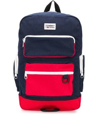 Мужской темно-сине-красный рюкзак из плотной ткани от Tommy Jeans