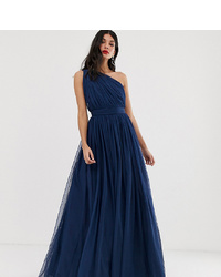Темно-синее вечернее платье из фатина от Asos Tall