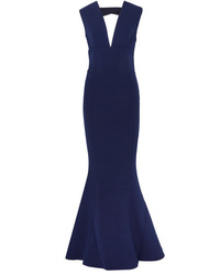 Темно-синее вечернее платье с вырезом от Rebecca Vallance